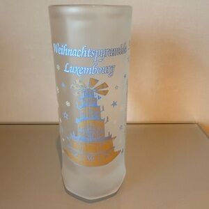 Weihnacatsmarkt Christmas Market Luxembourg 🇱🇺 Mug Frosted w Blue & Gold Design